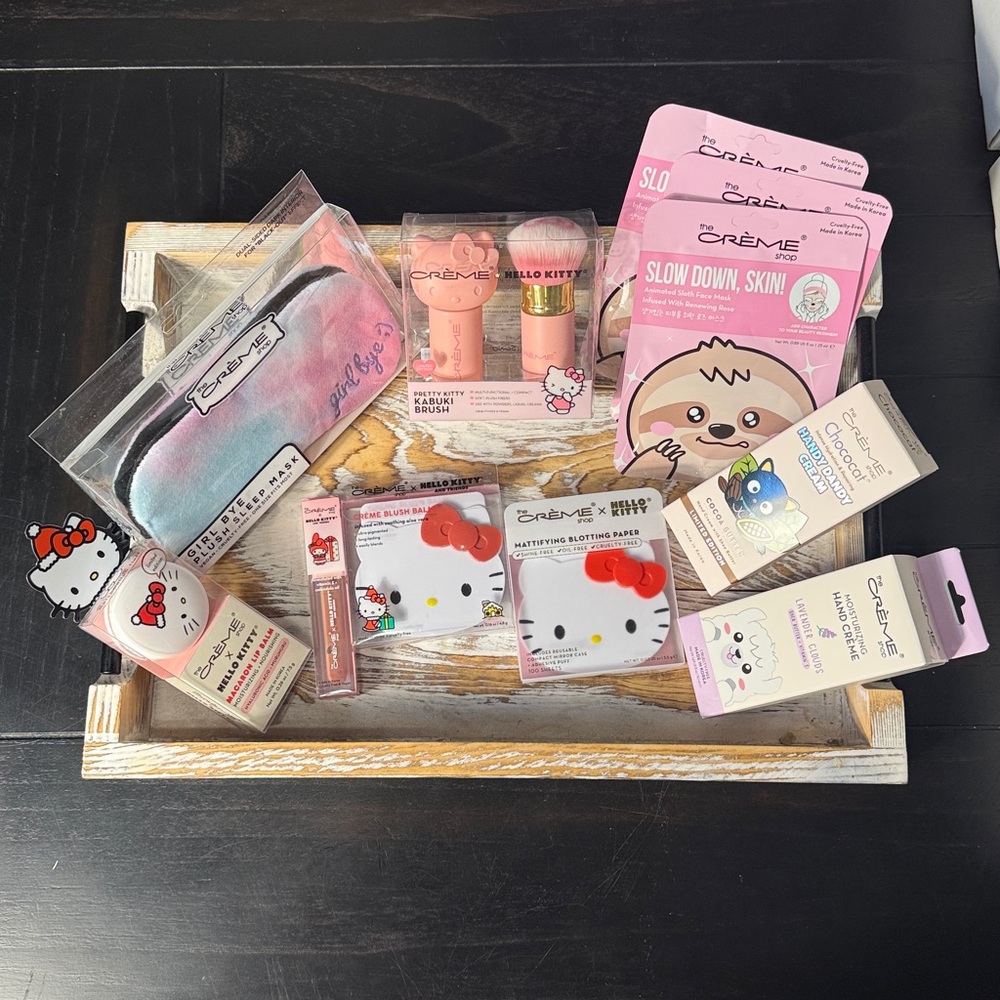 Hello Kitty x The Crème Shop Beauty Bundle | Skincare Gift Set NIP (11 items)